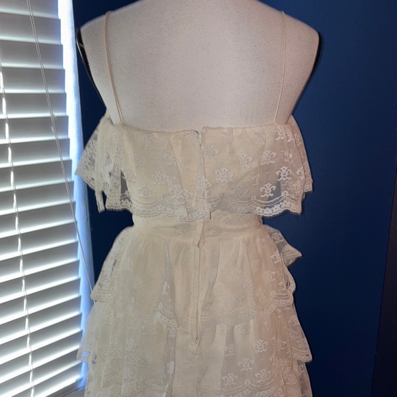 Vintage 1970s Cream Lace Two-Piece Dress | Gunne Sax Style No Size - Picture 9 of 17